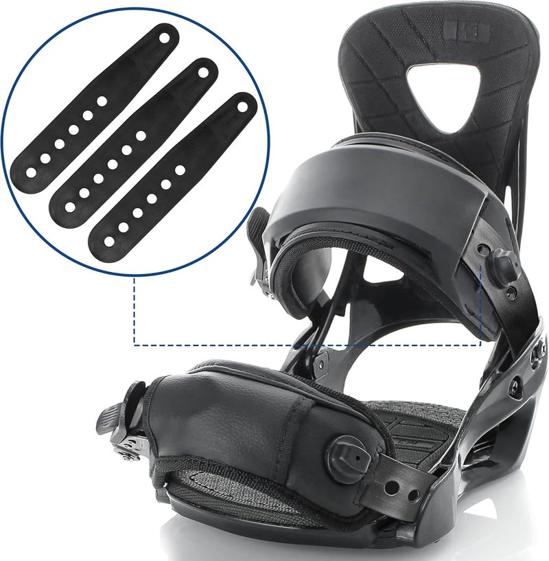 Shupakul 6 Pcs Snowboard Binding Tongue Hole Straps-6.1" x 1.1" Snowboard Binding Toe Slider Straps-Snowboard Ankle Ladder Strap Binding for Ski Strap-in Binding Replacement Accessories - Image 4